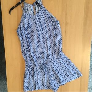 Gap blue patterned romper